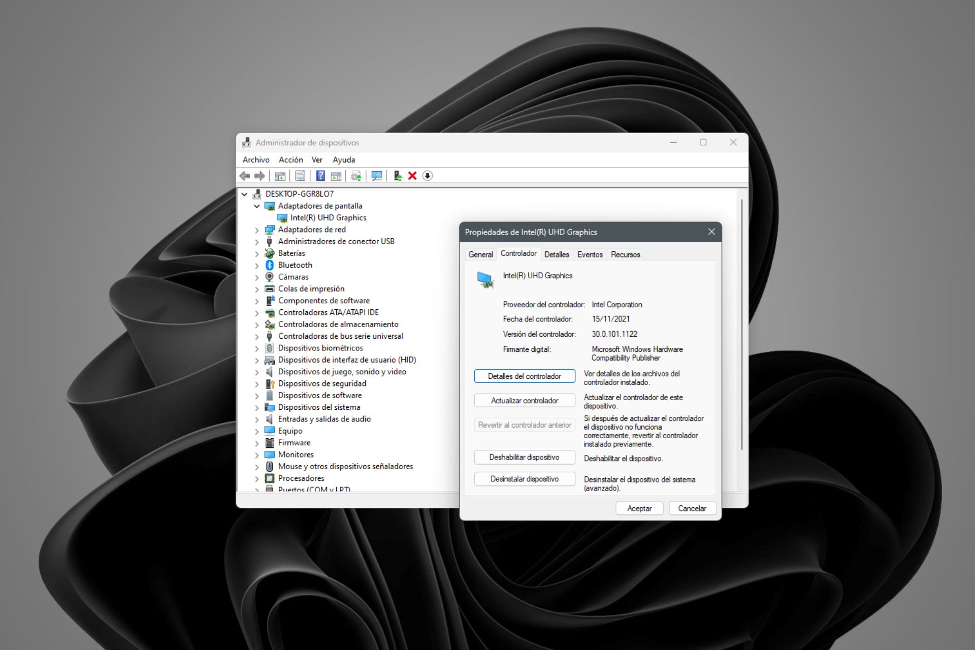 Pantalla oscuro incluso con brillo al max