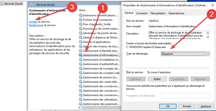 RÉSOLU: Entrer les informations d'identification Windows 10