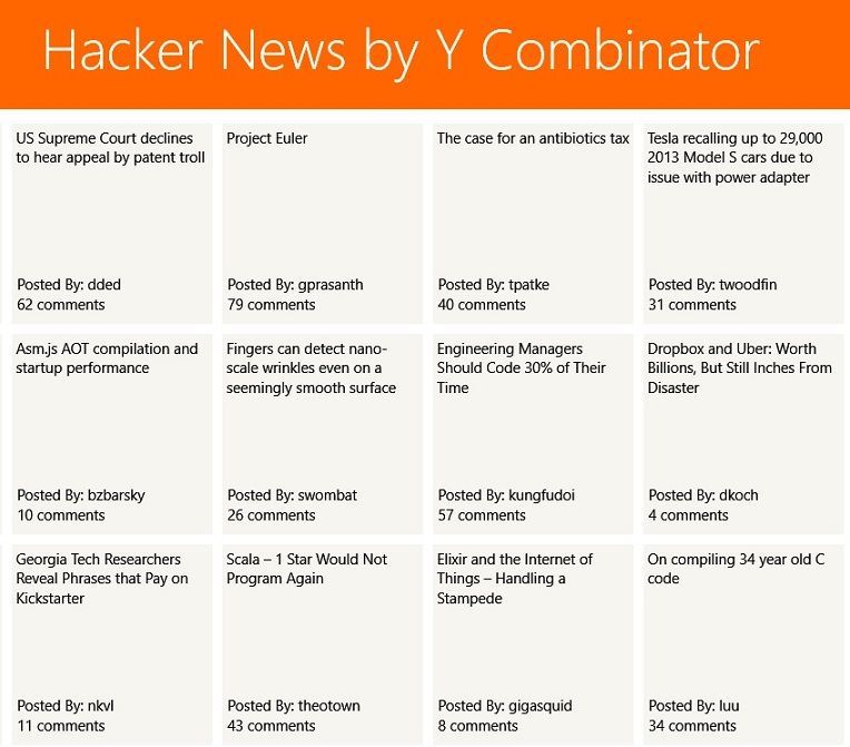 hacker news windows 8 app