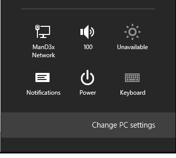 change pc settings