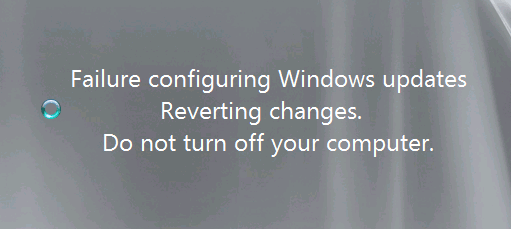 Fix “Failure configuring Windows updates reverting changes” for Windows 8 or Windows 10