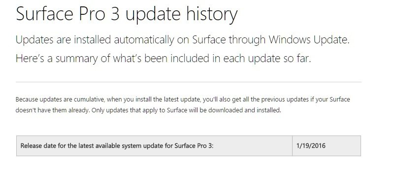 surface por 3 2016 update
