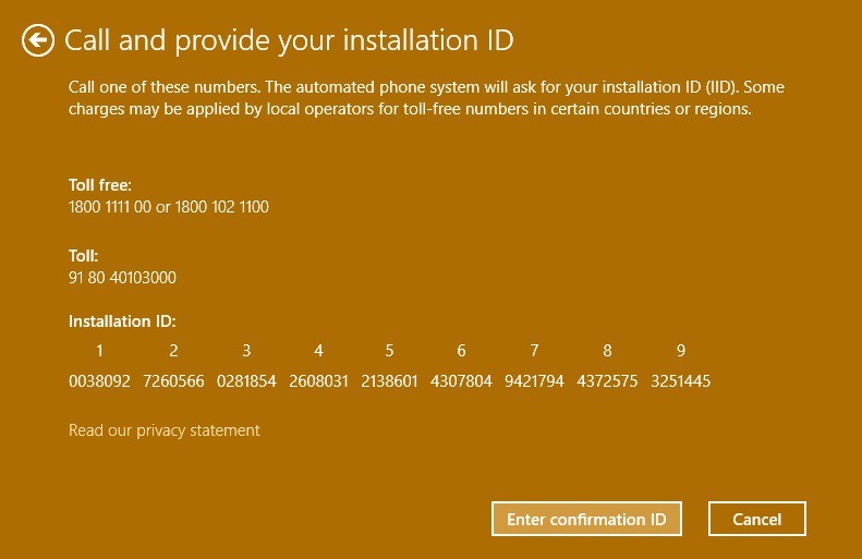 activate windows 10 with installation id