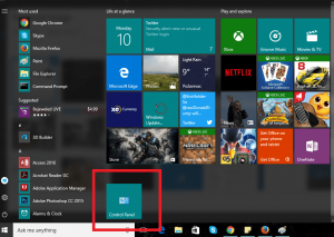 How to Restore Control Panel in the Start Menu