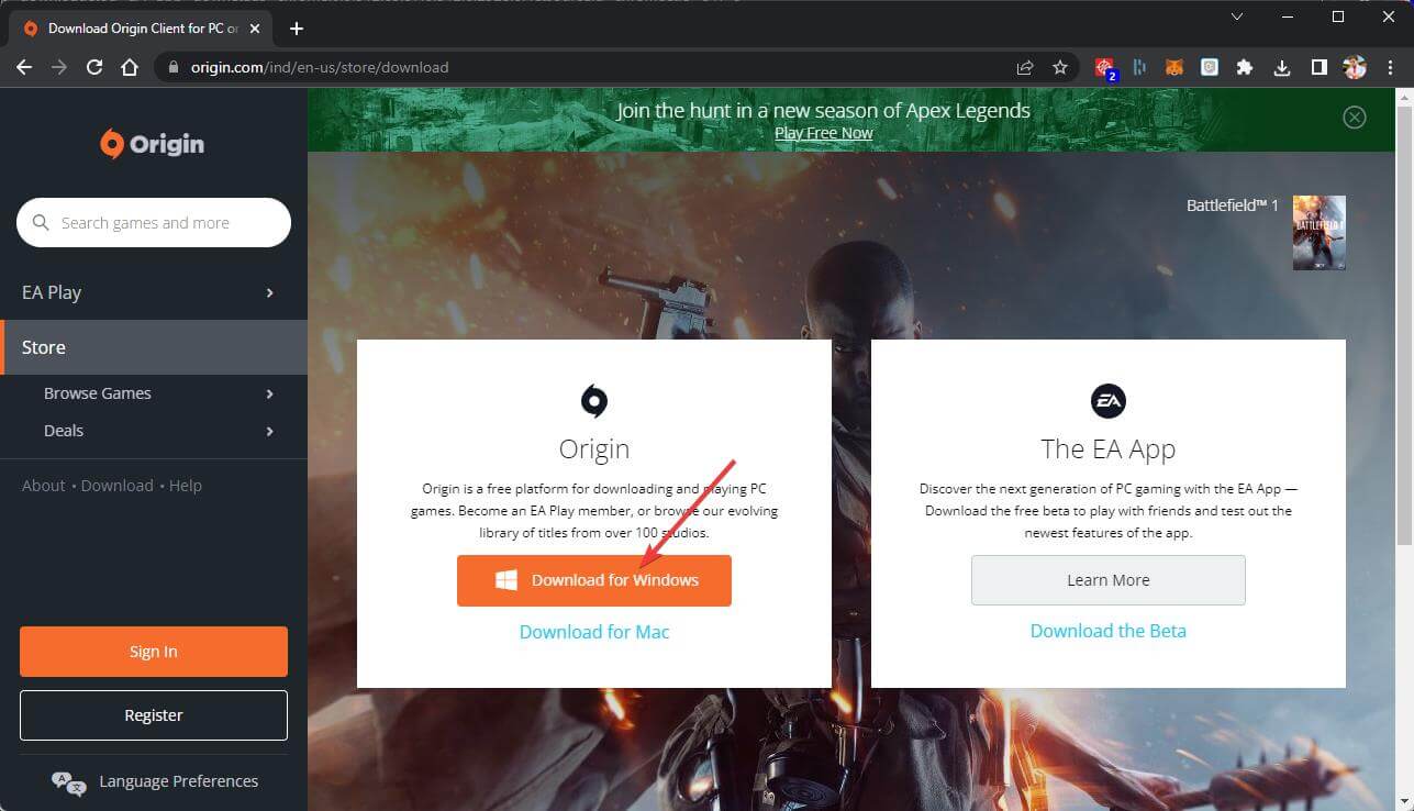 download origin