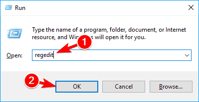 regedit regedit run window Failed to play sound, sound disabled