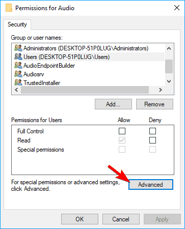 advanced permission settings advanced AMD HDMI audio failed to play test tone