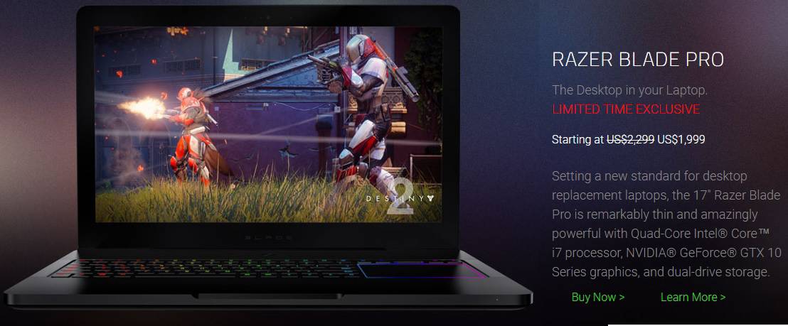 Razer's Limited Time Offer brings discounts of up to $300