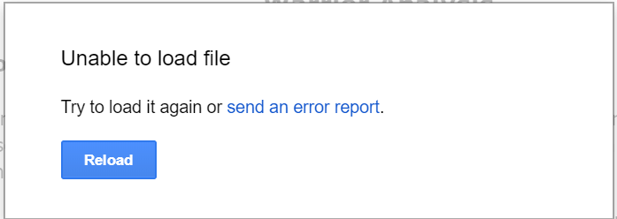 FIX: Unable to load file on Google Docs