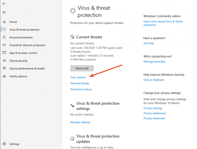 run windows defender advanced scan