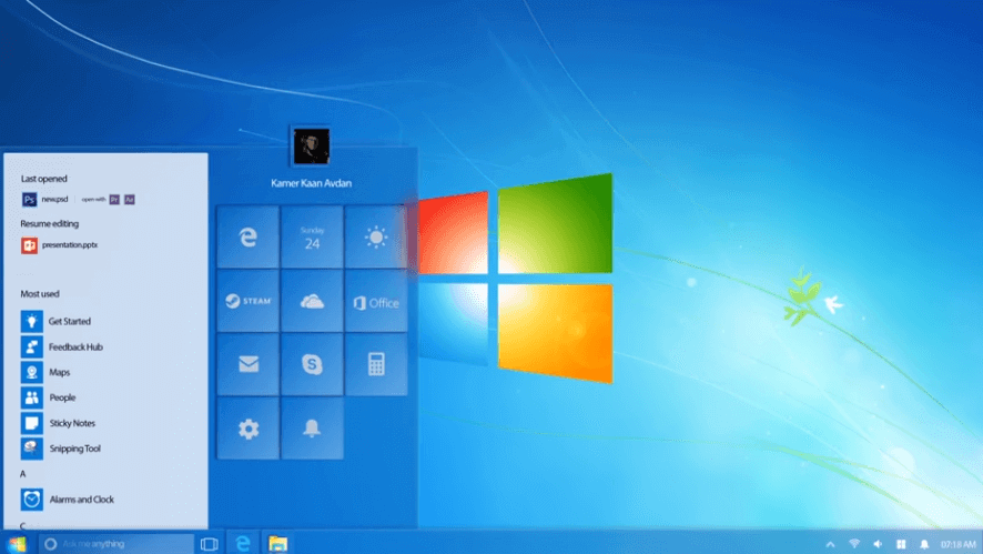 windows 7 design concept 2018