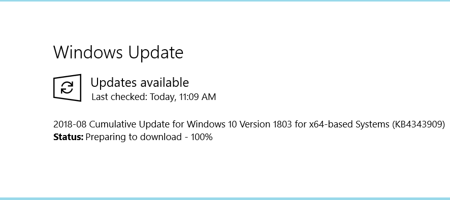 KB4343909 bugs