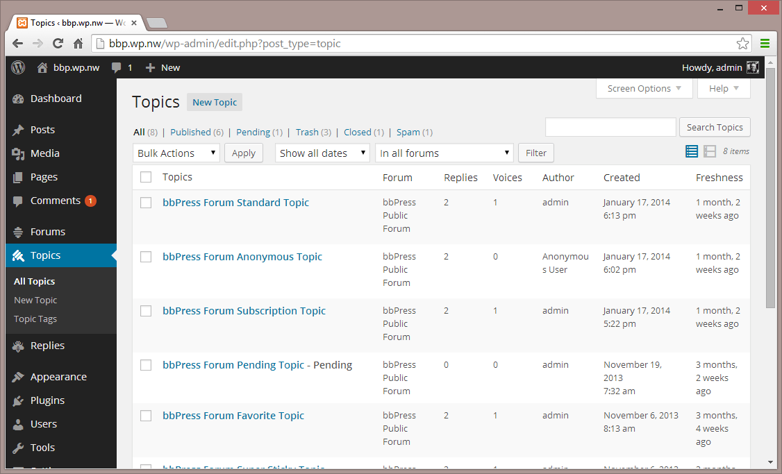 bbPress plugin