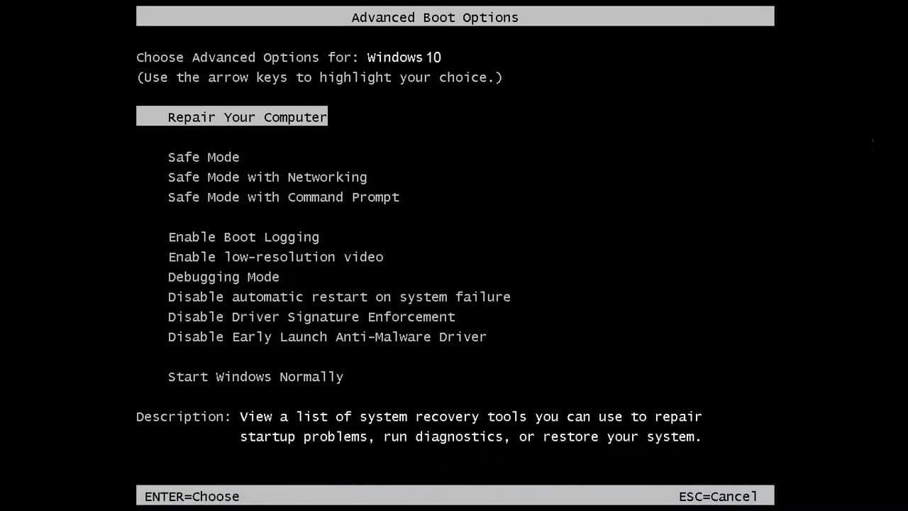 how to enter safe mode win 7