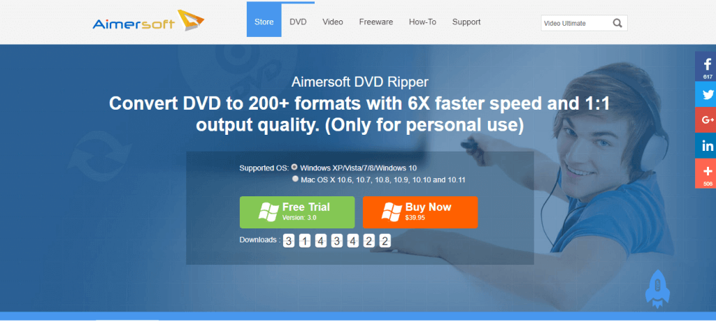 AimerSoft DVD Ripper - DVD to MP4