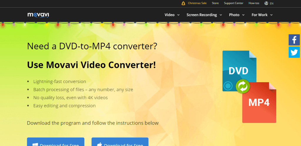 Movavi Video Converter - DVD to MP4