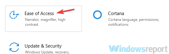 ease of access ease of access settings app inverted colors on Windows 10