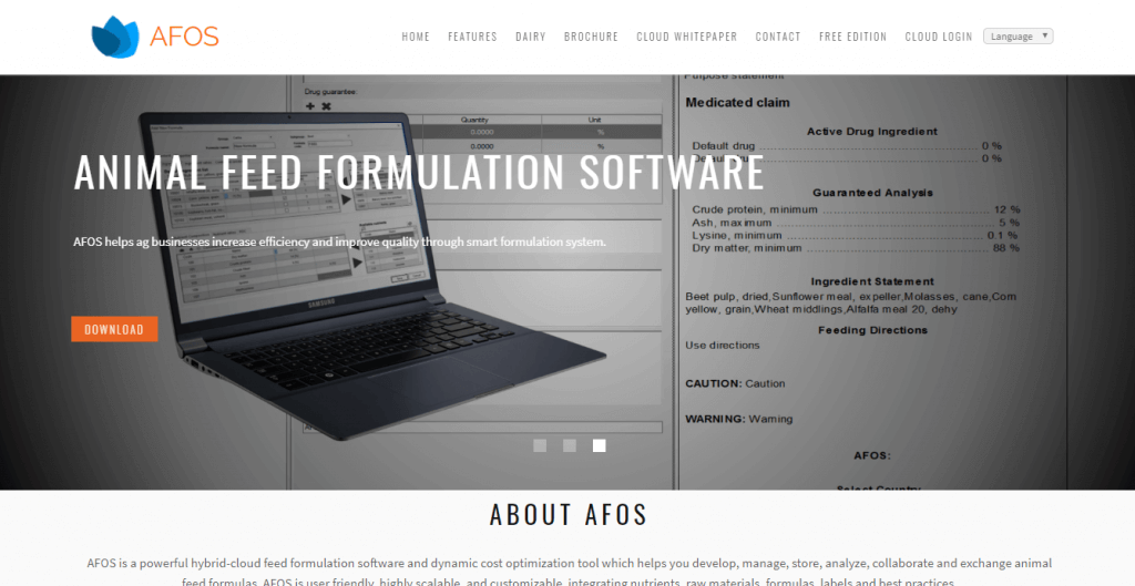Animal Feed Formulation Software - pet food software