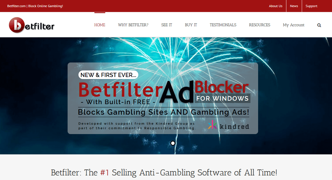 Betfilter anti-gambling software