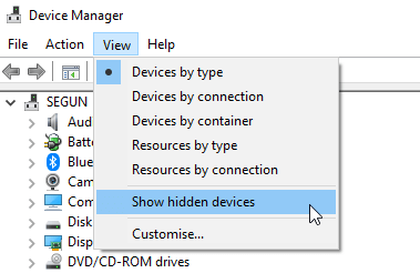 show hidden devices device manager show hidden devices windows was unable to install bluetooth peripheral device
