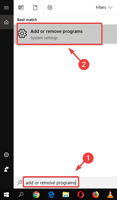 add or remove programs server execution failed outlook application