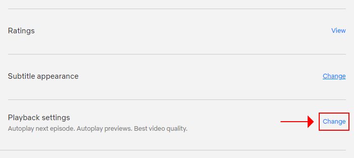 change Netflix playback settings