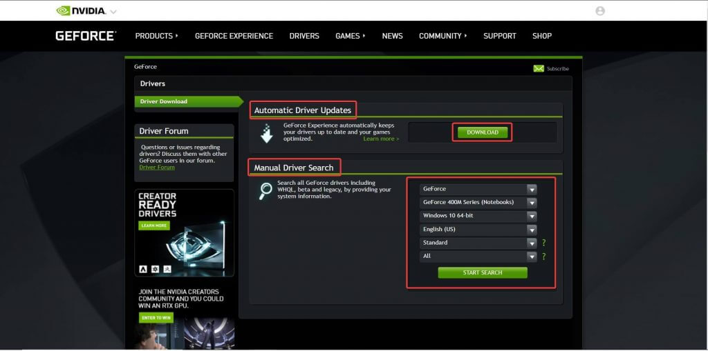 download nvidia drivers nvidia geforce experience 0x0001 driver download