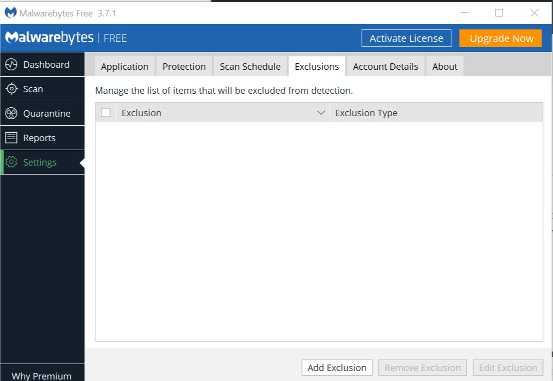 Add Skype to Exception List Malwarebytes