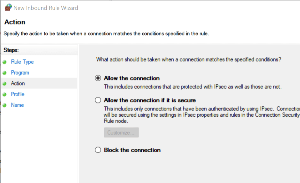 Skype exception list - Allow the connection