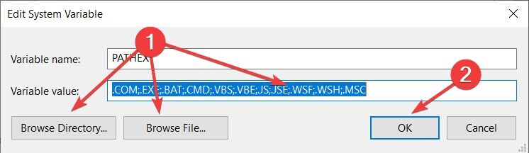 A request is not recognized as an internal or external command [SOLVED]