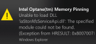Fix Intel Optane memory pinning error on Windows 10/11