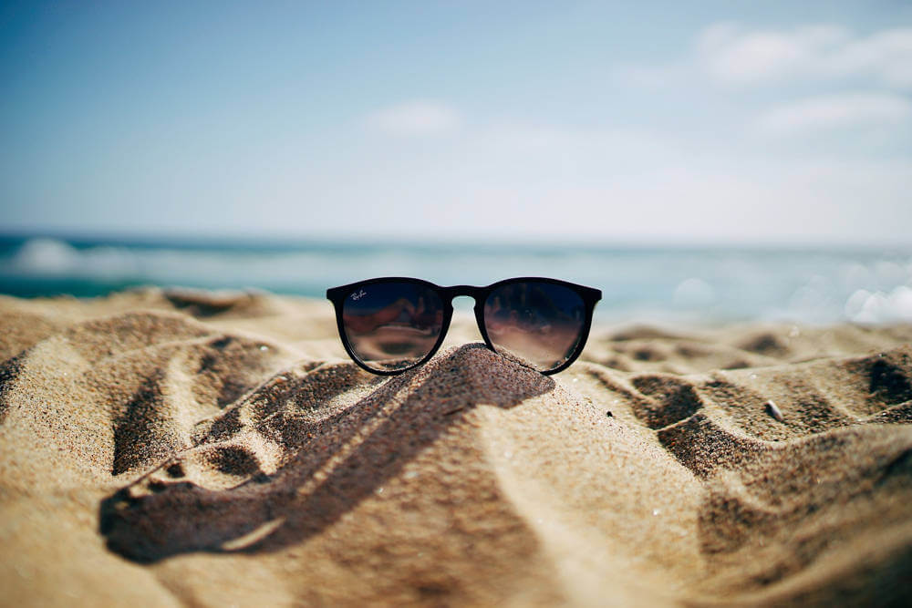 Sunglasses in sand sunglasses - block facial recognition software