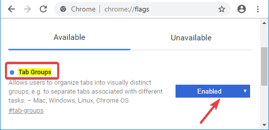 Create tab groups Chrome enable Chrome tab groups