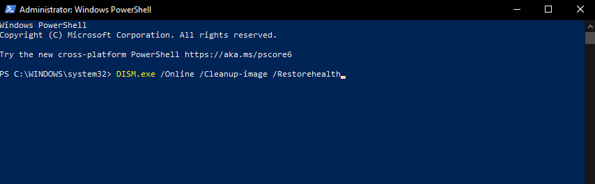 dism command restore health powershell command 2 - hyper-v assembly not found