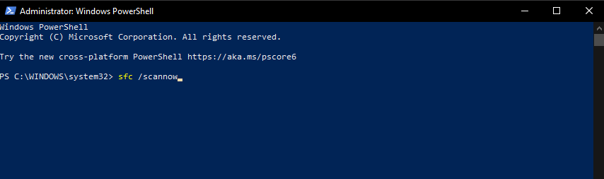 sfc command powershell sfc command - hyper-v assembly not found