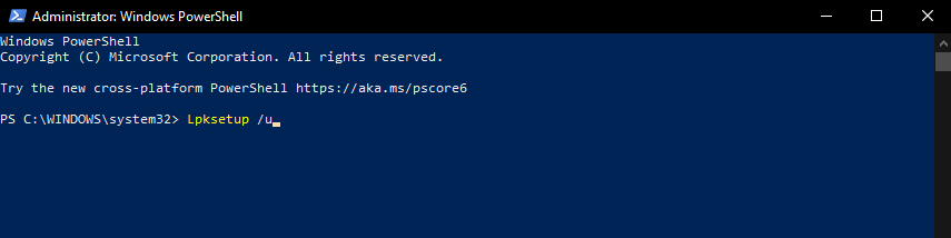 lpksetup command powershell command lpk - Hyper V assembly not found