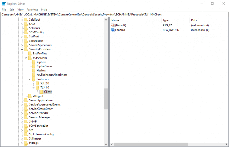 2 Ways to Disable TLS 1.0 in Windows 10