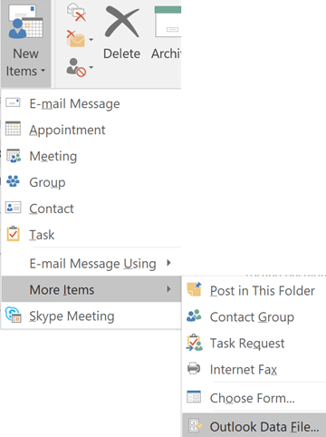 The Outlook Data File option Outlook Data File option outlook the drive that contains your data file is out of disk space
