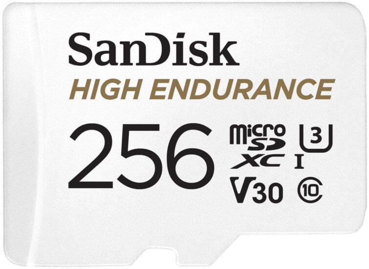dashcam memory card SanDisk High Endurance Card 256 GB