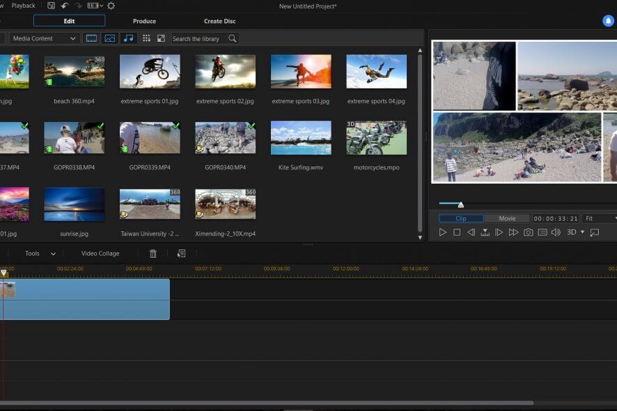 Editing with CyberLink PowerDirector
