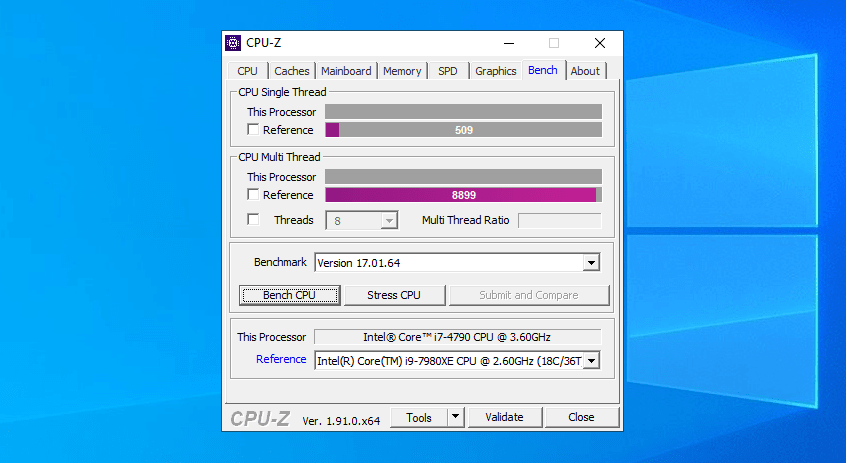 CPU-Z bench