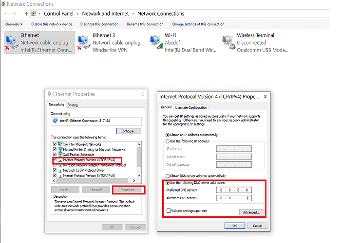 change dns server config to fix mailbox unavailable change dns server config to fix aol mailbox temporarily not available