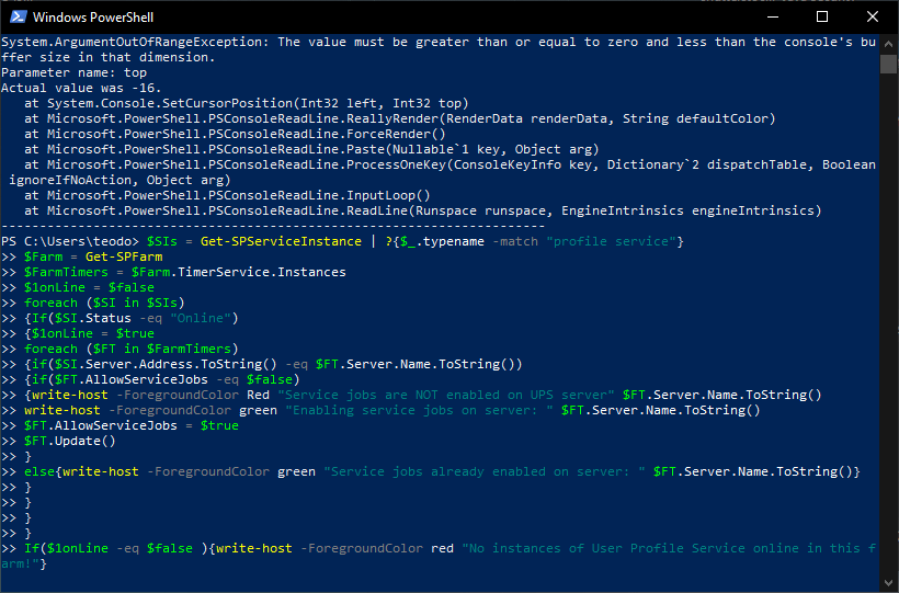 powershell fix sharepoint