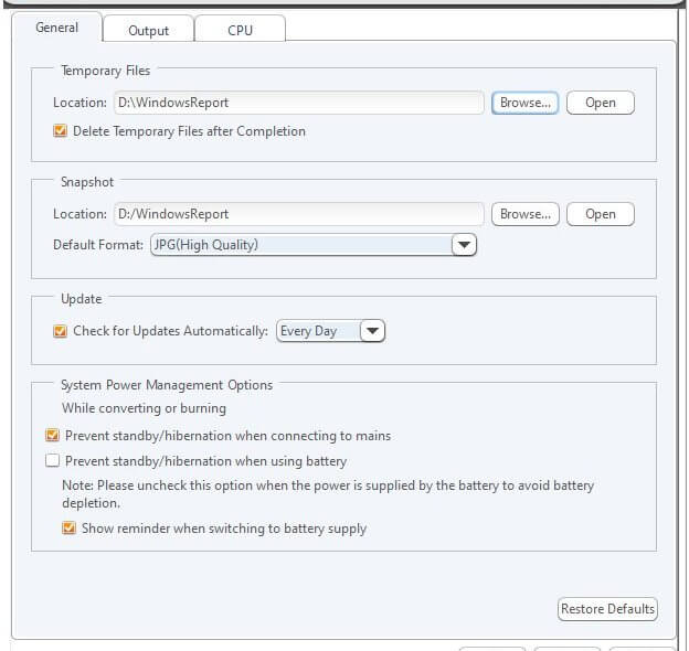 Xilisoft Blu-ray Creator 2 options