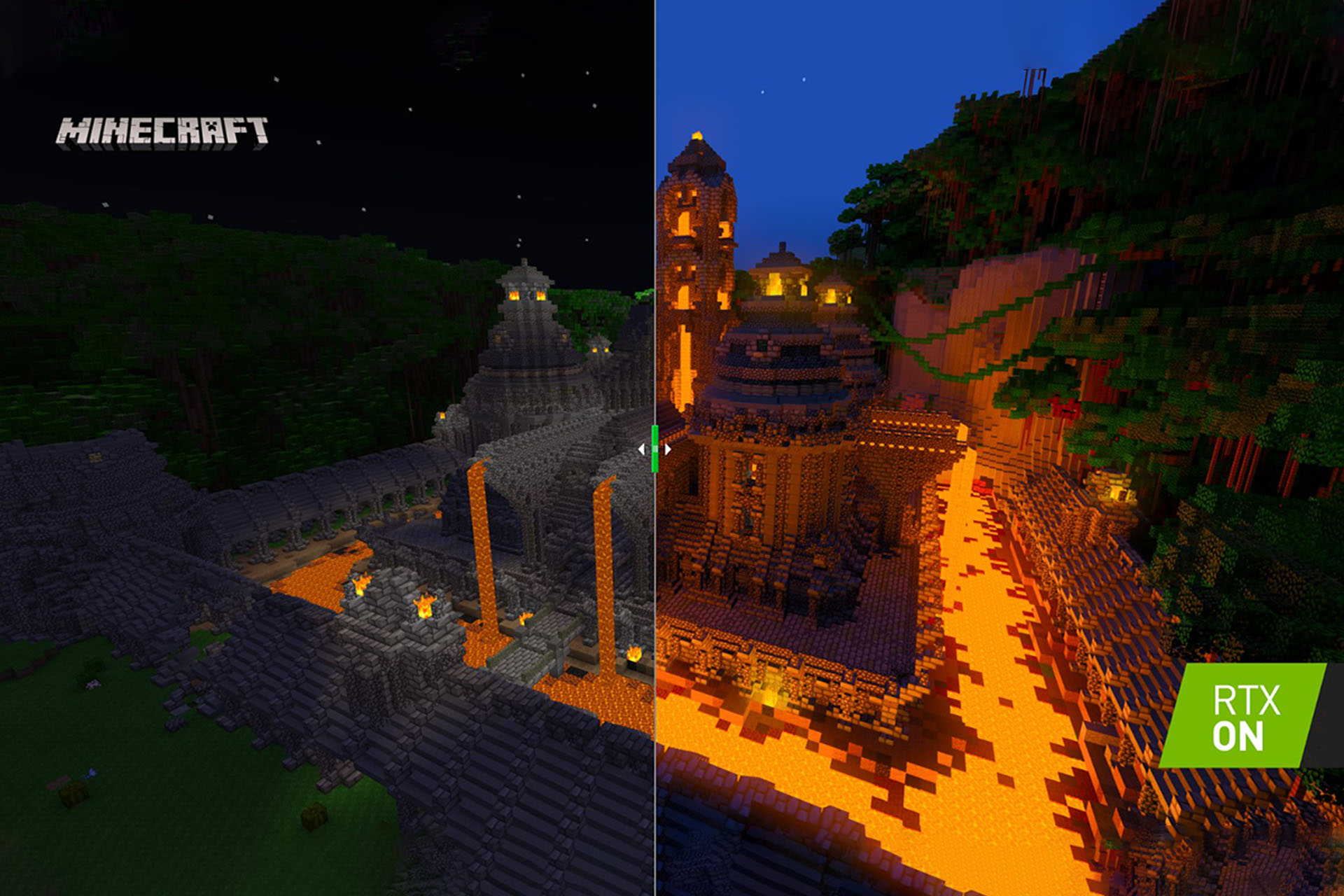 Found a way to allow RTX ray tracing on any world, so I converted my Java  survival world to bedrock, so here's the comparison between Bedrock RTX ON  vs Java SEUS E12