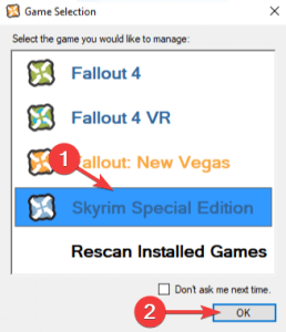 FIX: Nexus Mod Manager is not set up to work with Skyrim