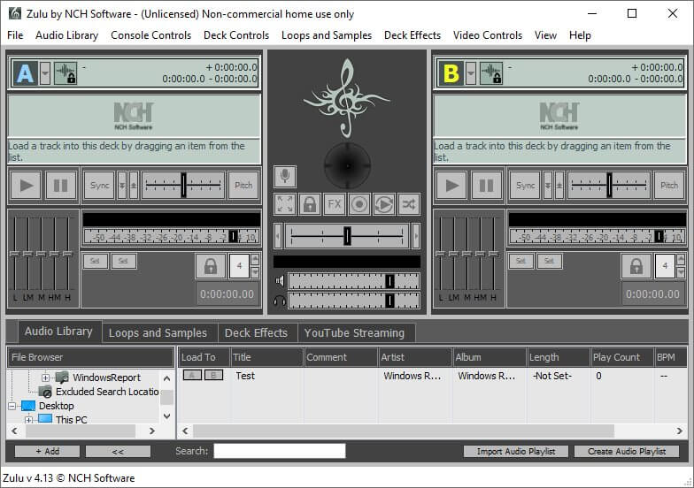 Zulu DJ Software interface