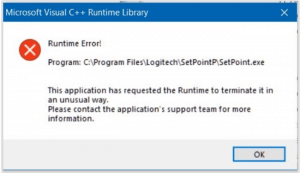 FIX: Logitech SetPoint runtime error