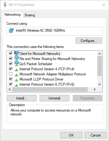 The Wi-Fi Properties window Wi-Fi Properties window hulu error 5005, 5003