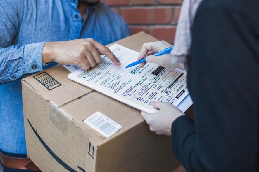 your package was left in the mail room
